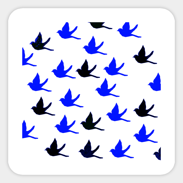 Digital painting birds pattern Sticker by Recreation